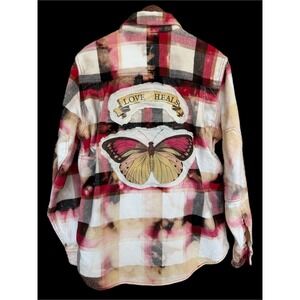 Woolrich Organic Cotton Shirt Jacket Flannel Oversized M